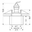 CANDELLUX 2273679 LAMPA SUFITOWA TUBA 1X50W GU10 MROŻONY ŚR. 7,8 CM