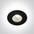 ONE LIGHT 10112P/B/W Alasa czarny wpust COB LED IP64 3000K 12W
