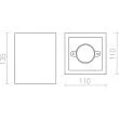 RENDL R11957 JACK SQ sufitowa gipsowa 230V GU10 50W