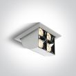 ONE LIGHT 51406B/W/W Namata biały wpuszczany downlight z odbłyśnikiem ciemny chrom COB LED 3000K 16W