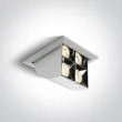 ONE LIGHT 51406B/W/W Namata biały wpuszczany downlight z odbłyśnikiem ciemny chrom COB LED 3000K 16W