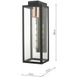 DAR NAX1522 NAXOS 1LT W/LT BLK IP43