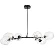 Step into Design ST-1232-6 TRANSPARENT Lampa wisząca MODERN ORCHID-6 transparentno czarna 130 cm