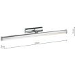 DAR SYD6950 SYDNEY BATHROOM LIGHT POL CHR WHITE LED IP44 LARGE