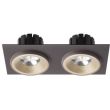 RENDL R13256 SHARM SQ II wpuszczana perłowo-złota/brązowa 230V LED 2x10W 24° 3000K