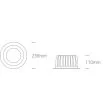 ONE LIGHT 10130CA/W/W Peplos 3 biała wpuszczana oprawa typu downlight LED 3000K 30w