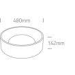 ONE LIGHT 67452/W/W Asteri biały plafon LED 3000K 30W IP20