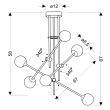 CANDELLUX A0032-360 PAKSOS LAMPA WISZĄCA 6XMAX 5W G9 LED CZARNY APETI