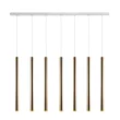 ANTIGO Lampa wisząca Akadi 7 - Mosiądz polerowany-biała (700 mm) 8890