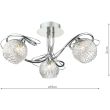DAR REH0350 REHAN 3LT SEMI FLUSH POL CHR