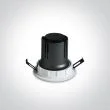 ONE LIGHT 10107K/B/W Akursos czarny wpust COB LED 3000K 7W dark light