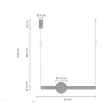 Step into Design ST-1688L Lampa wisząca O-LINE LED 93 cm mosiądz