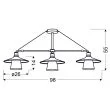 CANDELLUX 33-43115 LOFT ZWIS 3X60W E27 CZARNY