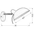 CANDELLUX 21-53589 DURIO KINKIET 1X40W E14 CZARNY
