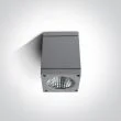 ONE LIGHT 67138D/G/W Apostoli szara zewnętrzna oprawa sufitowa 3000K 6W IP54