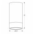 CANDELLUX 2228341 CONTI LAMPA SUFITOWA TUBA 1X15W GU10 5,5/10 CZARNY+DREWNIANY