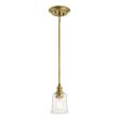 ELSTEAD Waverly KL-WAVERLY-MP-NBR 1 Light Mini Pendant - Natural Brass