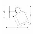 CANDELLUX 91-25036 AGRA LAMPA KINKIET BRUNATNY 1X40W E14 KLOSZ BURSZTYNOWY