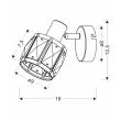 CANDELLUX 91-30221 Dubai lampa sufitowa kinkiet czarny 1x40W E14 klosz różowy złoty krysz transp