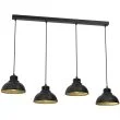 LUMINEX 9117 żyrandol Sven black/gold 4