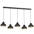 LUMINEX 9118 żyrandol Sven black/gold 5