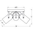 CANDELLUX 98-66503 GRAY PLAFON 3X40W E14 SZARY