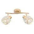 CANDELLUX 92-23483 Dubai lampa sufitowa listwa różowy złoty 2x40W E14 klosz złoty z kryszt transp