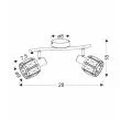 CANDELLUX 92-23483 Dubai lampa sufitowa listwa różowy złoty 2x40W E14 klosz złoty z kryszt transp