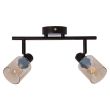 CANDELLUX 92-25043 AGRA LAMPA SUFITOWA BRUNATNY 2X40W E14 KLOSZ BURSZTYNOWY