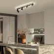 LIGHT PRESTIGE Lampa sufitowa Parma 4xGU10 + 1xLED czarna LP-0612/4C BK