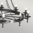 ELSTEAD WARWICK WR18 GRAPHITE 18Lt Chandelier
