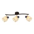 CANDELLUX 93-30191 Dubai lampa sufitowa listwa czarny 3x40W E14 klosz różowy złoty kryszt transp