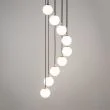 SIGMA 33661 lampa wisząca Piano 9 zwis czarny mosiądzowany
