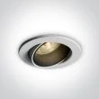 ONE LIGHT 11107K/W/W Lamia biały wpust z wymiennymi pierścieniami COB LED 3000K 7W