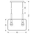 CANDELLUX 32-73549 FRAME LAMPA WISZĄCA 2X60W E27 BIAŁY
