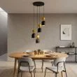 EMIBIG 1739/4PREM GAUDI 4PREM BLACK ORANGE Lampa wisząca