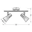 CANDELLUX 92-84487 ARENA LISTWA 2*40W R50 E14 ZŁOTO PATYNA