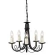 ELSTEAD MINSTER MN5 BLACK 5Lt Chandelier/Semi-Flush