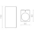 RENDL R12028 KUBI II antracyt 230V LED 2x3W IP54 3000K