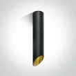 ONE LIGHT 12105E2/B/GL Litochoro czarna oprawa sufitowa ze złotym odbłyśnikiem i oprawką GU10 MR16 10W