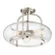 ELSTEAD Trilogy QZ-TRILOGY-SFM-BN 3 Light Semi-Flush Mount - Brushed Nickel