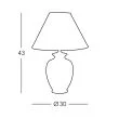 KOLARZ 0014.73.3 GIARDINO CRACLE lampa stołowa złoto 24K