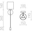 RENDL R10580 VERSA ścienna z abażurem biała nikiel mat 230V E27+ LED 42+3W 40° 3000K