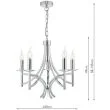 DAR LYO0550 LYON 5LT PENDANT POL CHR/CRYSTAL