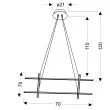 CANDELLUX STUDIO A0020-340 ANDROS lampa wisząca 40W LED 4000K