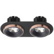 RENDL R13244 SHARM R II wpuszczana czarna/czarna miedź 230V LED 2x10W 24° 3000K