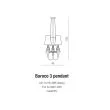 AZZARDO AD-7121S-3-BK / AZ2163 Baroco 3 pendant (black) Żyrandol