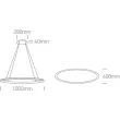 ONE LIGHT 63046/W Charma biała lampa wisząca LED 3000K 25W