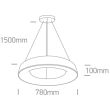 ONE LIGHT 62180NB/W/W Kapsala biała lampa wisząca LED 3000K 80W