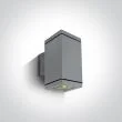 ONE LIGHT 67132A/G Stromi K2 szary zewnętrzny kinkiet 75W PAR30 E27